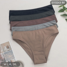 Набір трусиків сліпи в рубчик (асорті кольорів) жіночі Nicoleta Туреччина | 5 шт.